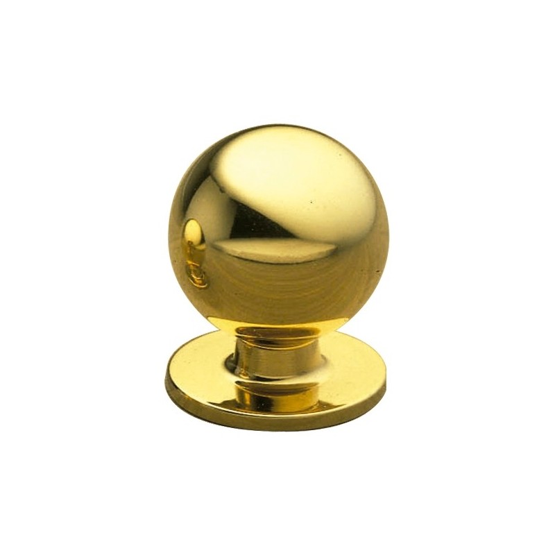 AMIG 2187  
 Pomo latón 350  
 Ø20 x 27 mm  
 Latón  
 Pulido barnizado