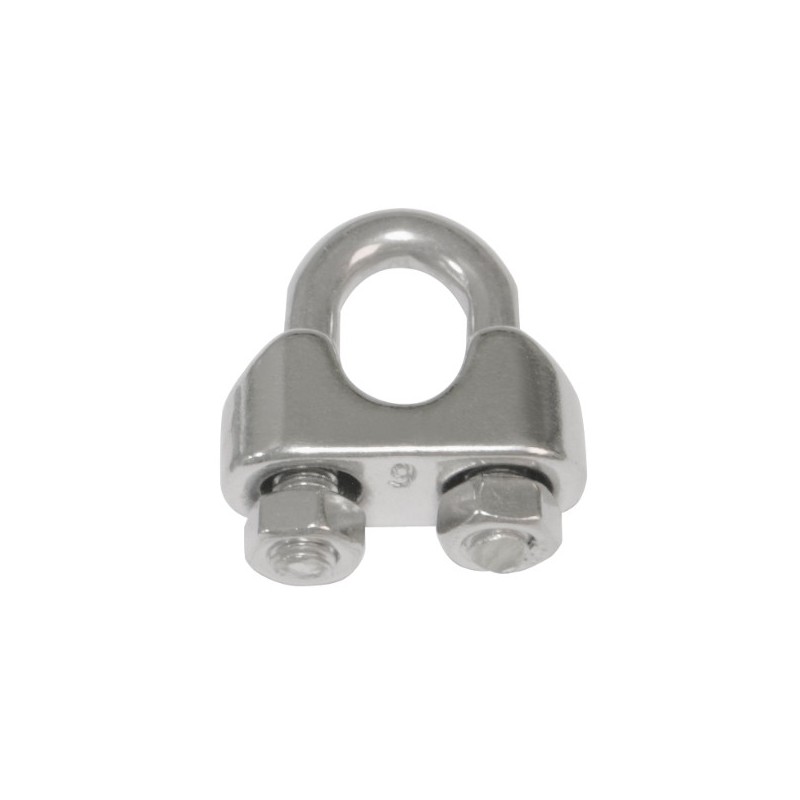 AMIG 21870  
 Sujetacables estribo 30100  
 Ø8 mm  
 Acero inoxidable  
 AISI 316