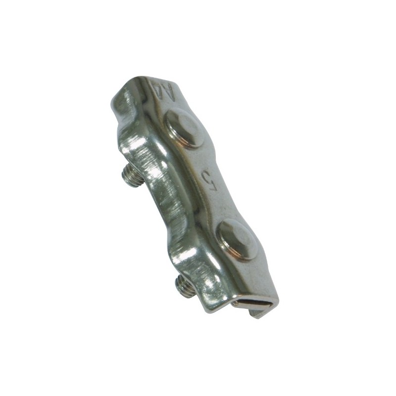 AMIG 21878  
 Sujetacables doble 30110  
 Ø4 - 9 mm  
 Acero inoxidable  
 AISI 316
