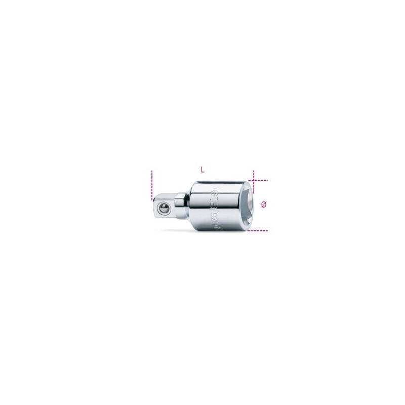 920/15 Adaptador con cuadrado hembra de 1/2&quot, y macho de 3/8&quot,, cromado