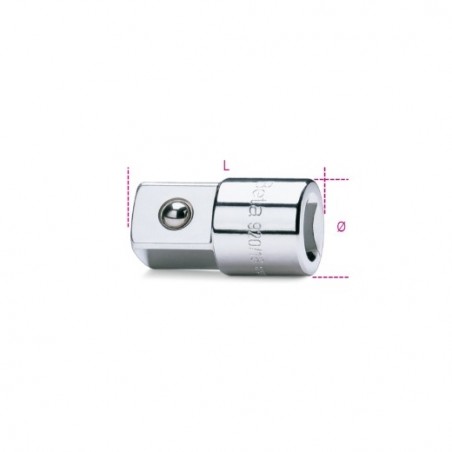 920/16 Adaptador con cuadrado hembra de 1/2&quot, y macho de 3/4&quot,, cromado