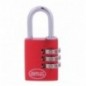 AMIG 21940  
 Candado combinación 75  
 25 mm  
 Aluminio  
 Rojo