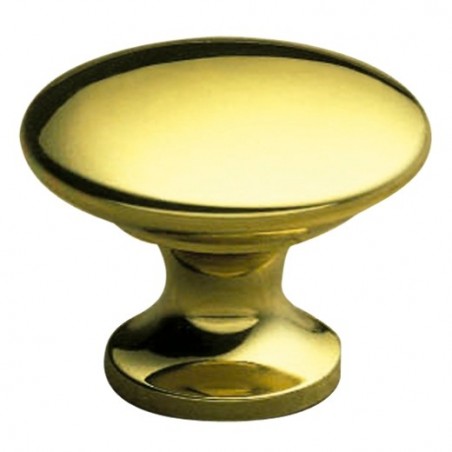 AMIG 2196  
 Pomo latón 420  
 Ø30 x 22 mm  
 Latón  
 Pulido barnizado