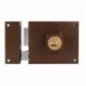 AMIG 21967  
 Cerradura sobreponer 72  
 100 x 85 mm  
 Acero  
 Marrón - Izquierda