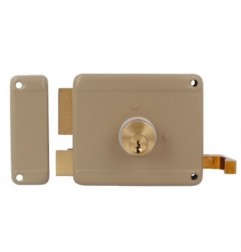 AMIG 21971  
 Cerradura sobreponer 77  
 100 x 85 mm  
 Acero  
 Beige - Izquierda