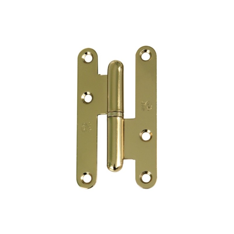AMIG 21975  
 Pernio 405  
 95 x 52 x 2 mm  
 Acero  
 Lacado dorado - Izquierda