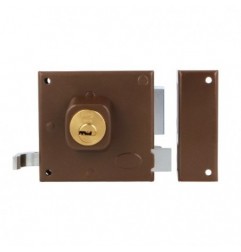 AMIG 21988  
 Cerradura sobreponer 72  
 88 x 85 mm  
 Acero  
 Marrón - Derecha