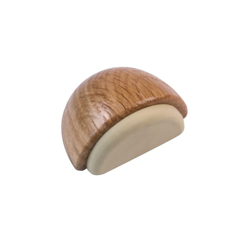 AMIG 21992  
 Tope puerta 406  
 48 x 31 x 23 mm  
 Madera  
 Roble