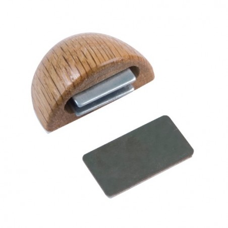 AMIG 21998  
 Tope puerta 407  
 48 x 31 x 23 mm  
 Plástico  
 Roble