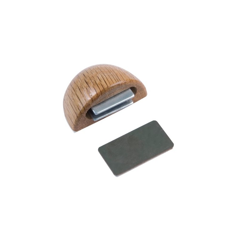 AMIG 22001  
 Tope puerta 407  
 48 x 31 x 23 mm  
 Plástico  
 Roble