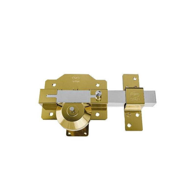 AMIG 22019  
 Cerrojo alta seguridad 1PLUS  
 90 x 154 mm  
 Acero  
 Oro