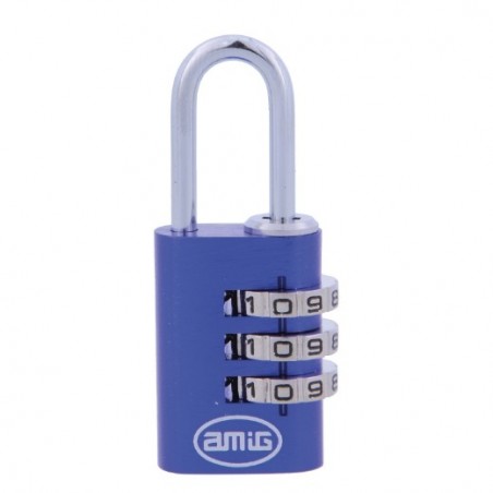 AMIG 22023  
 Candado combinación 76  
 20 mm  
 Aluminio  
 Azul