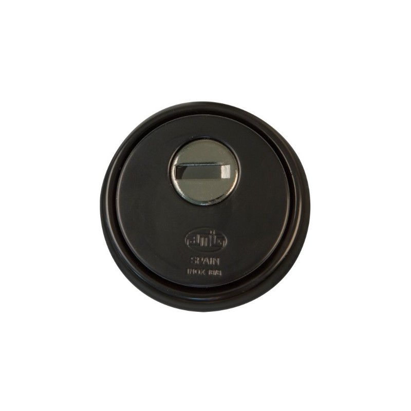 AMIG 22028  
 Escudo 33  
 Ø65 mm  
 Acero  
 Negro mate