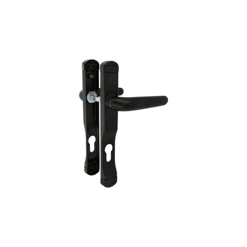 AMIG 22036  
 Manilla con placa 1500ALPB85  
 225 x 30 mm  
 Aluminio  
 Negro