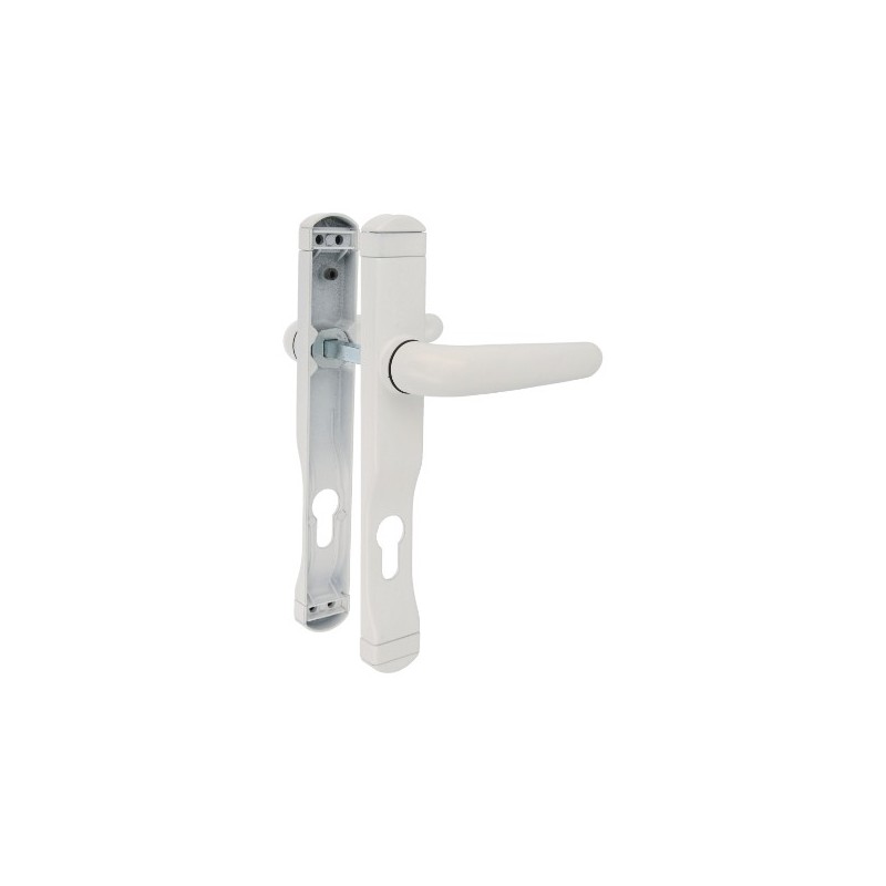 AMIG 22037  
 Manilla con placa 1500ALPB85  
 225 x 30 mm  
 Aluminio  
 Blanco