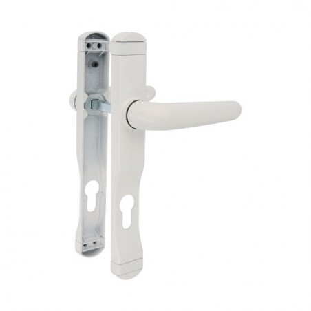 AMIG 22037  
 Manilla con placa 1500ALPB85  
 225 x 30 mm  
 Aluminio  
 Blanco