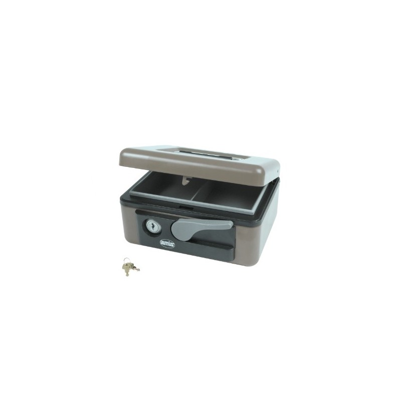 AMIG 2204  
 Caja de caudales 2500  
 165 x 125 x 80 mm  
 Acero  
 Gris