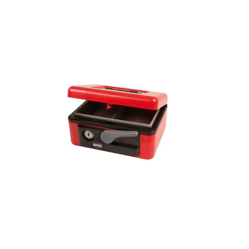 AMIG 2205  
 Caja de caudales 2500  
 165 x 125 x 80 mm  
 Acero  
 Rojo