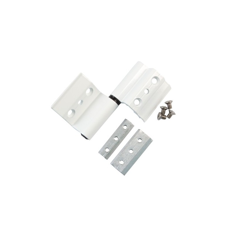 AMIG 22059  
 Bisagra 40/20  
 100,5 x 40 mm  
 Aluminio  
 Blanco - Derecha