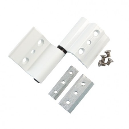 AMIG 22059  
 Bisagra 40/20  
 100,5 x 40 mm  
 Aluminio  
 Blanco - Derecha