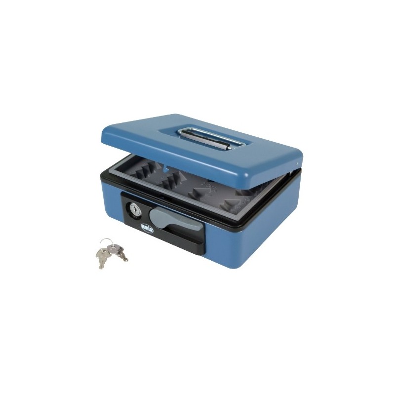 AMIG 2206  
 Caja de caudales 2500  
 197 x 154 x 80 mm  
 Acero  
 Azul