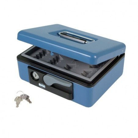 AMIG 2206  
 Caja de caudales 2500  
 197 x 154 x 80 mm  
 Acero  
 Azul