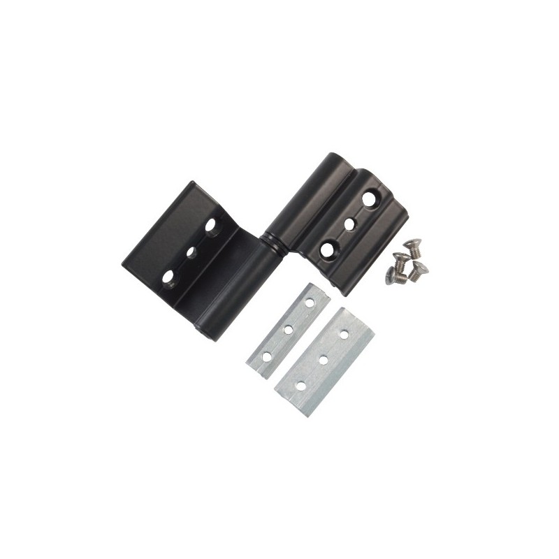 AMIG 22060  
 Bisagra 40/20  
 100,5 x 40 mm  
 Aluminio  
 Negro - Derecha