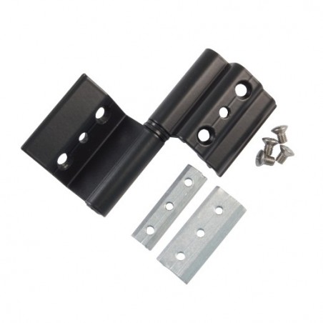 AMIG 22062  
 Bisagra 40/20  
 100,5 x 40 mm  
 Aluminio  
 Negro - Derecha