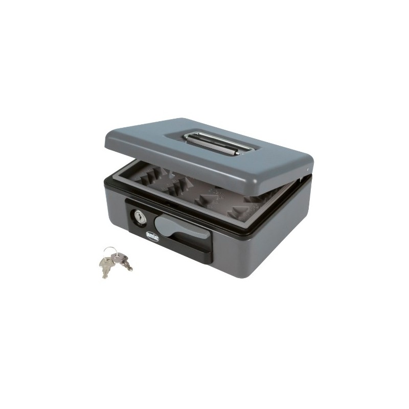 AMIG 2207  
 Caja de caudales 2500  
 197 x 154 x 80 mm  
 Acero  
 Gris