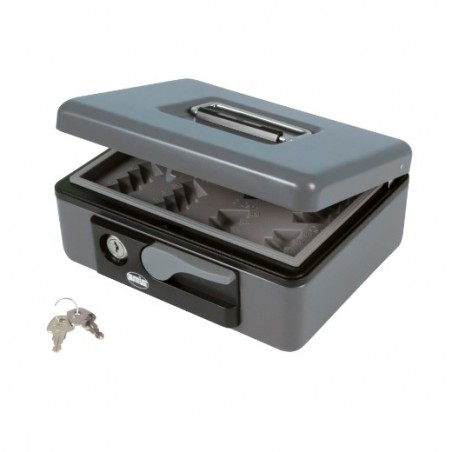AMIG 2207  
 Caja de caudales 2500  
 197 x 154 x 80 mm  
 Acero  
 Gris