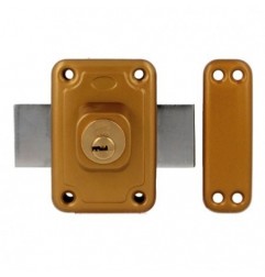 AMIG 22078  
 Pasador seguridad 81P  
 96 x 66 mm  
 Acero  
 Esmaltado oro
