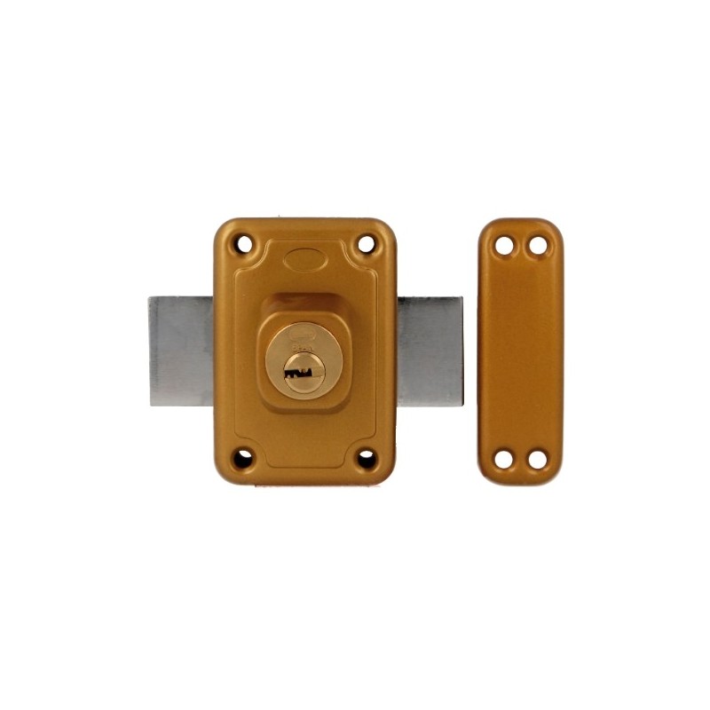 AMIG 22078  
 Pasador seguridad 81P  
 96 x 66 mm  
 Acero  
 Esmaltado oro