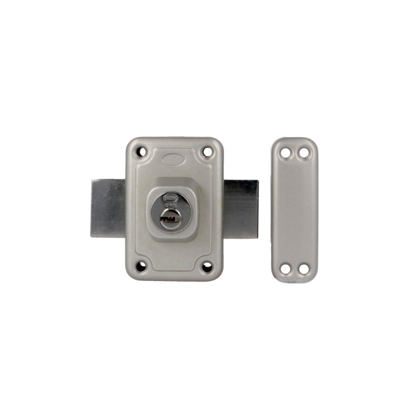 AMIG 22079  
 Pasador seguridad 81P  
 96 x 66 mm  
 Acero  
 Esmaltado plata