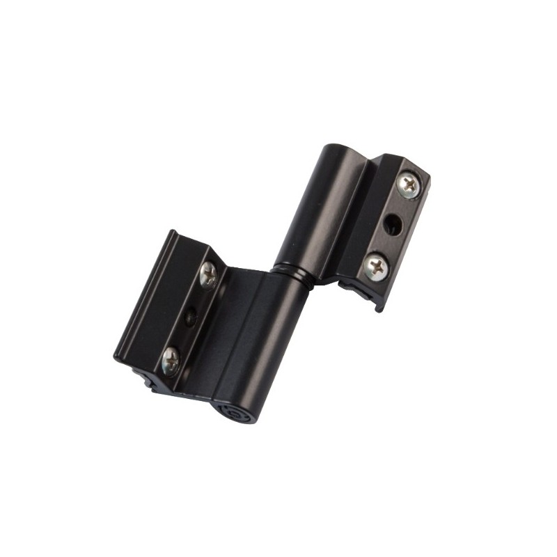 AMIG 22087  
 Bisagra V2P EU  
 93 x 35 mm  
 Aluminio  
 Negro - Izquierda