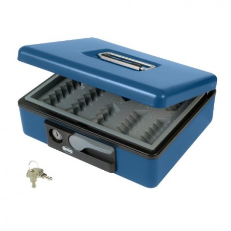 AMIG 2209  
 Caja de caudales 2500  
 230 x 185 x 80 mm  
 Acero  
 Azul