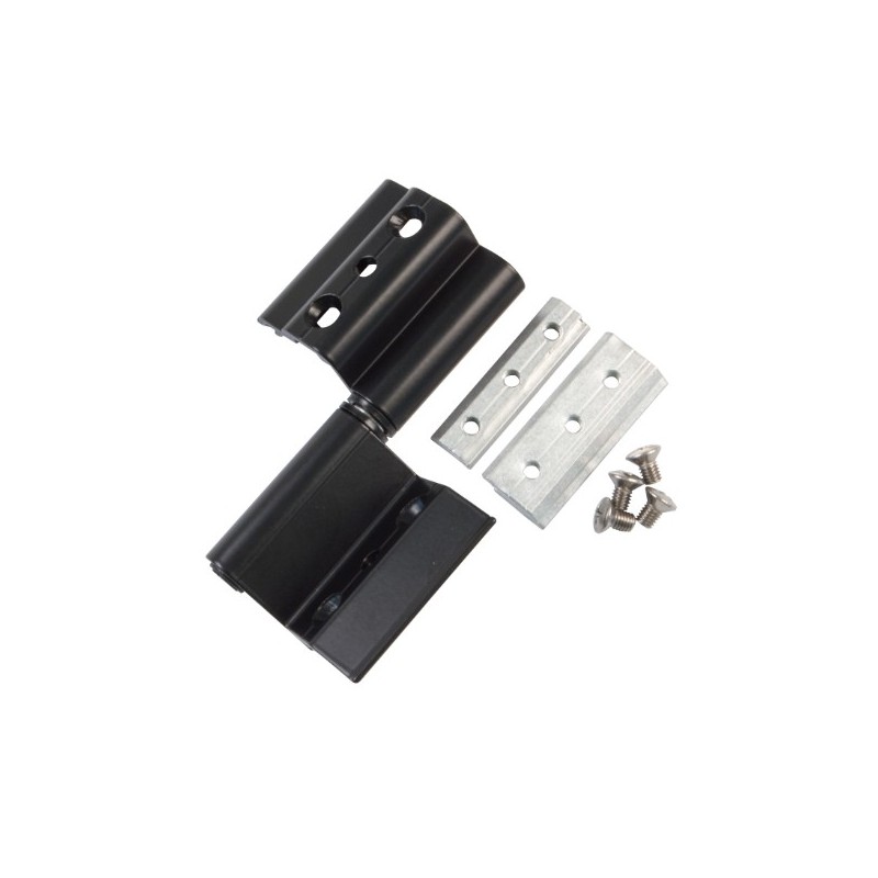 AMIG 22091  
 Bisagra 40/20  
 100,5 x 40 mm  
 Aluminio  
 Negro - Izquierda