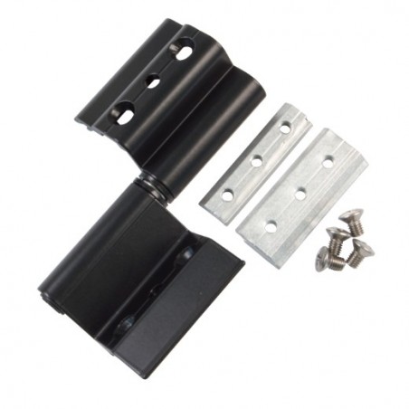 AMIG 22091  
 Bisagra 40/20  
 100,5 x 40 mm  
 Aluminio  
 Negro - Izquierda