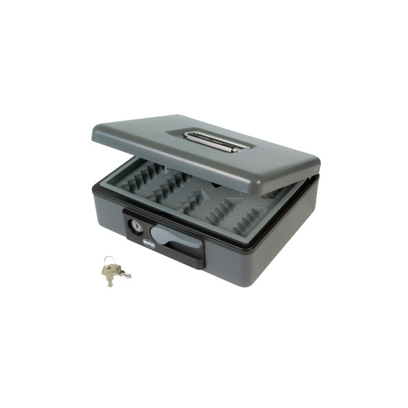 AMIG 2210  
 Caja de caudales 2500  
 230 x 185 x 80 mm  
 Acero  
 Gris
