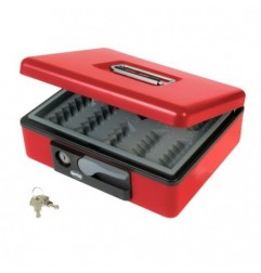 AMIG 2211  
 Caja de caudales 2500  
 230 x 185 x 80 mm  
 Acero  
 Rojo