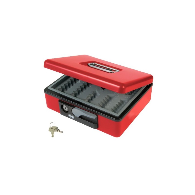 AMIG 2211  
 Caja de caudales 2500  
 230 x 185 x 80 mm  
 Acero  
 Rojo