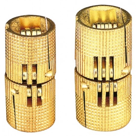 AMIG 22143  
 Bisagra oculta 1020  
 Ø16 x 34 mm  
 Latón  
 Pulido barnizado