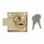 AMIG 22147  
 Cerradura mueble 1A  
 40 x 40 mm  
 Acero  
 Latonado