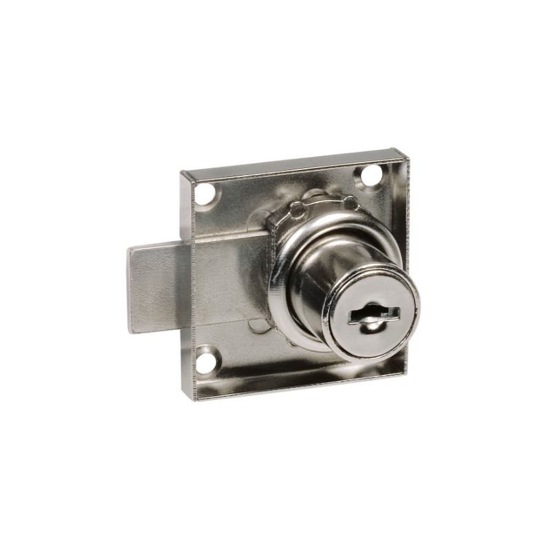 AMIG 22148  
 Cerradura mueble 1A  
 40 x 40 mm  
 Acero  
 Niquelado
