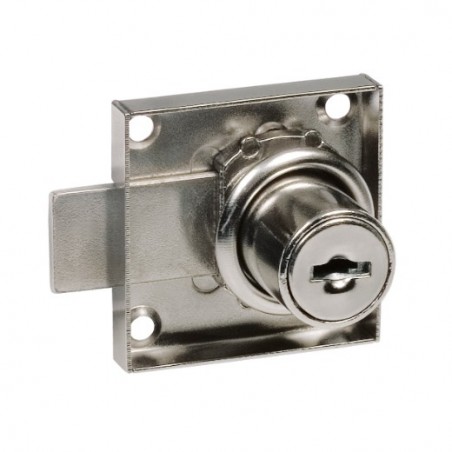 AMIG 22149  
 Cerradura mueble llaves iguales 1A1  
 40 x 40 mm  
 Acero  
 Niquelado