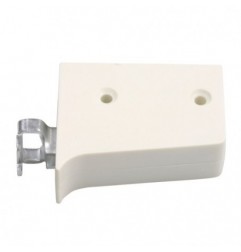 AMIG 22166  
 Colgador mueble 12  
 59 x 49 mm  
 Acero zincado + PVC  
 Blanco