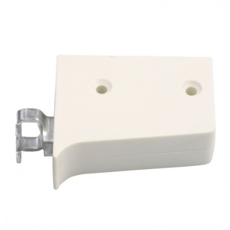 AMIG 22166  
 Colgador mueble 12  
 59 x 49 mm  
 Acero zincado + PVC  
 Blanco