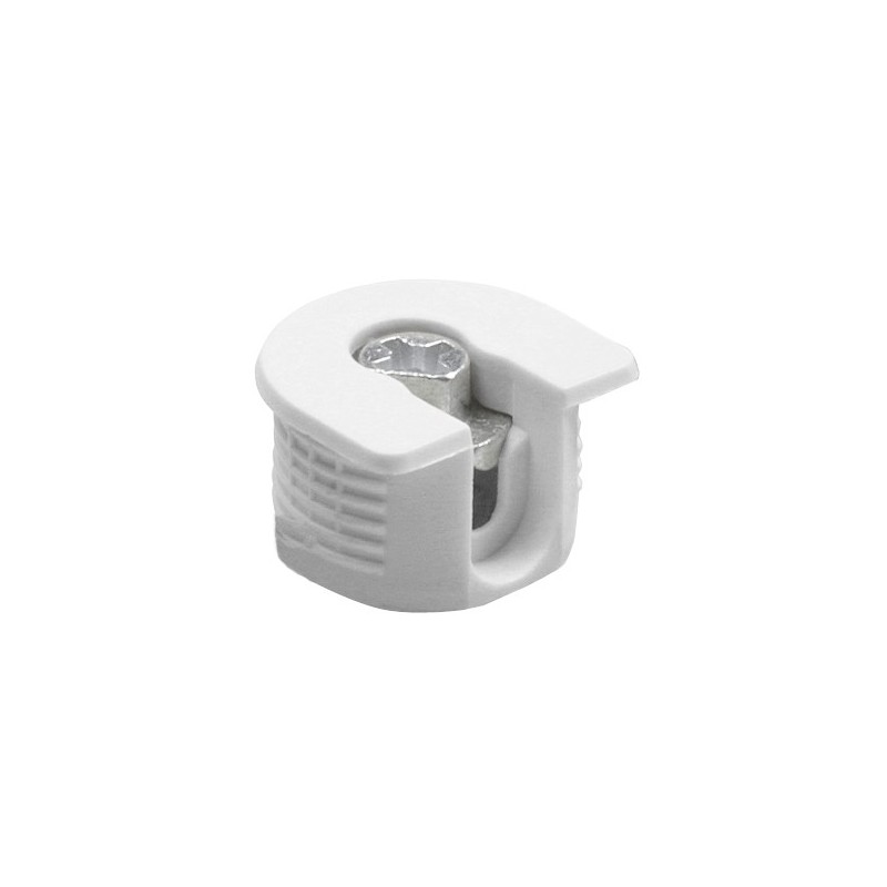 AMIG 22194  
 Soporte oculto fijación estantes 40  
 M6 - Ø20 x 12,5 mm  
 Plástico  
 Blanco