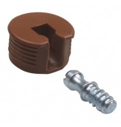AMIG 22199  
 Soporte oculto fijación estantes 41  
 M6 - Ø20 x 12 mm  
 Plástico  
 Marrón