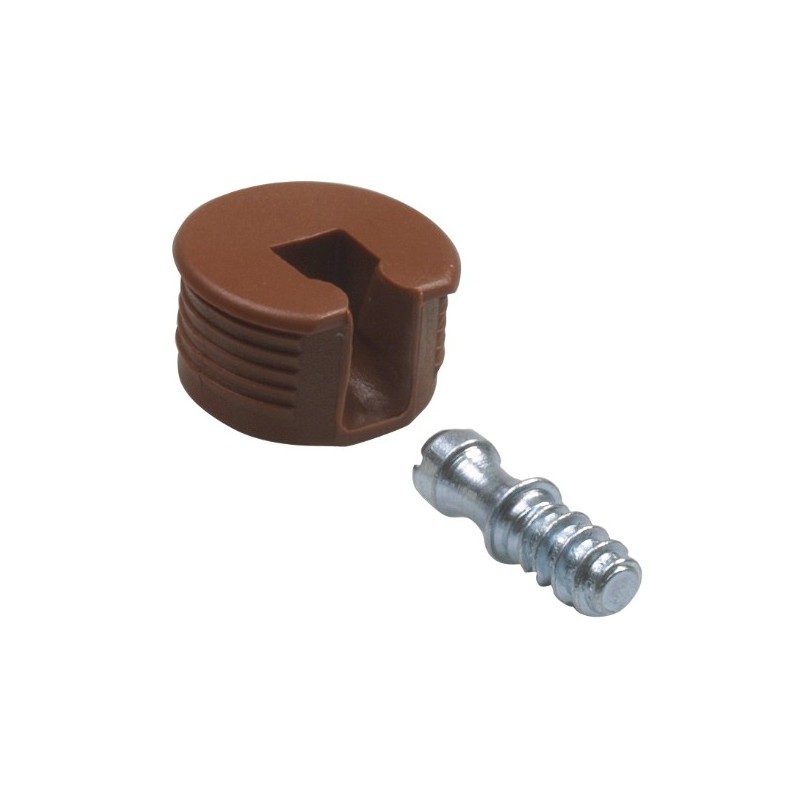 AMIG 22199  
 Soporte oculto fijación estantes 41  
 M6 - Ø20 x 12 mm  
 Plástico  
 Marrón