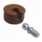 AMIG 22199  
 Soporte oculto fijación estantes 41  
 M6 - Ø20 x 12 mm  
 Plástico  
 Marrón